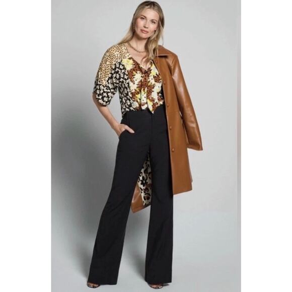 Cabi Caravan Trouser Women’s Sz 2 Long Relaxed Wide Leg Pants Black Career 6475L - Picture 1 of 7